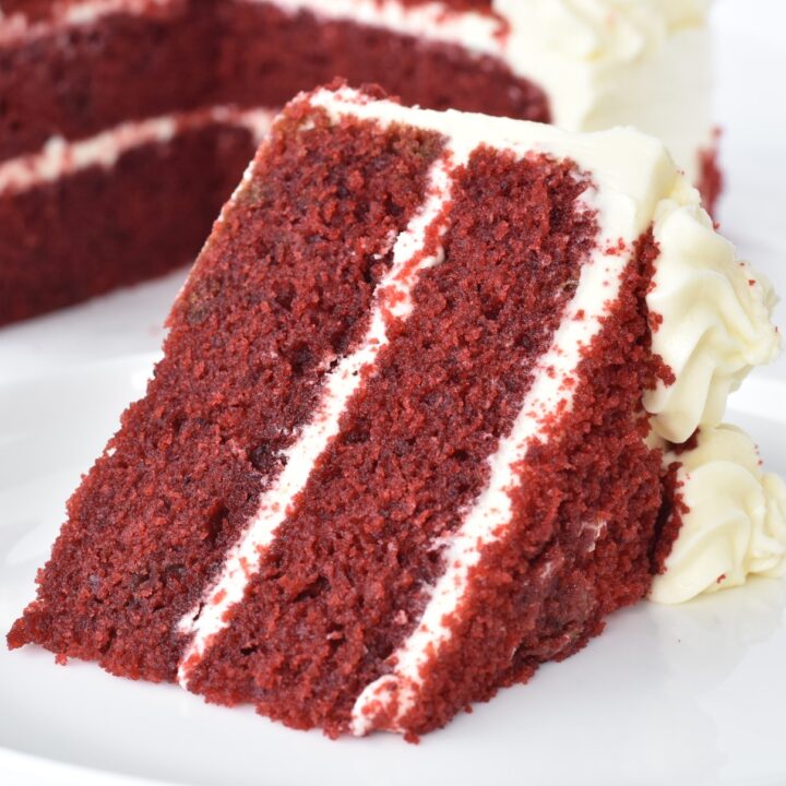 Red velvet cake slice